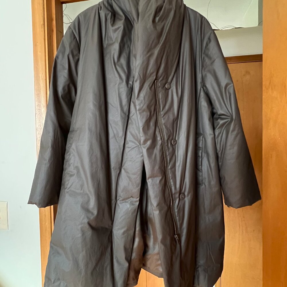Poetry Fashion (UK) Shawl-collar Puffer Coat Dark Moss 16 Super cozy! - Picture 13 of 15